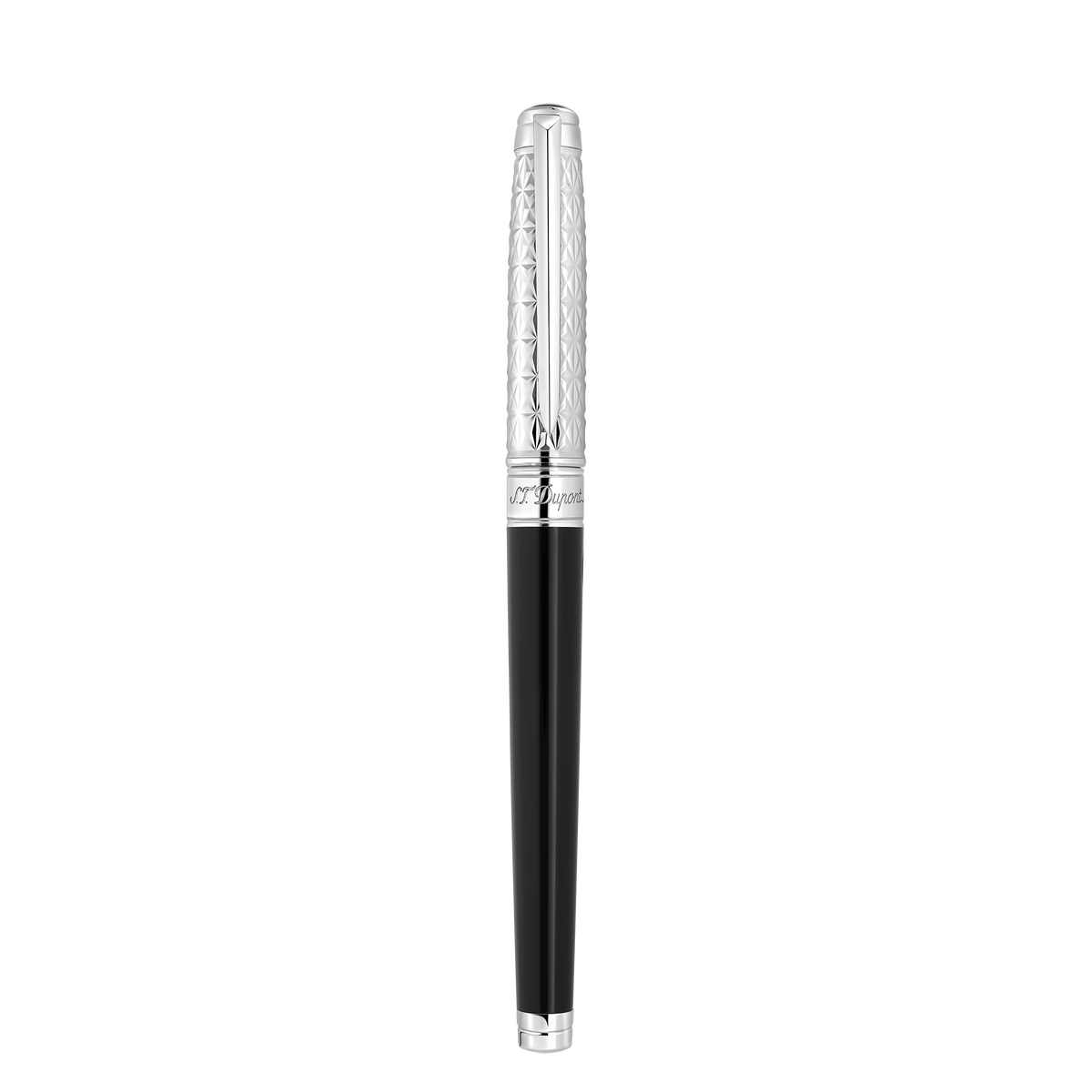 St Dupont Stylo Roller Ligne D Eternity Fire X, Palladium, Éd. Lim., Noir