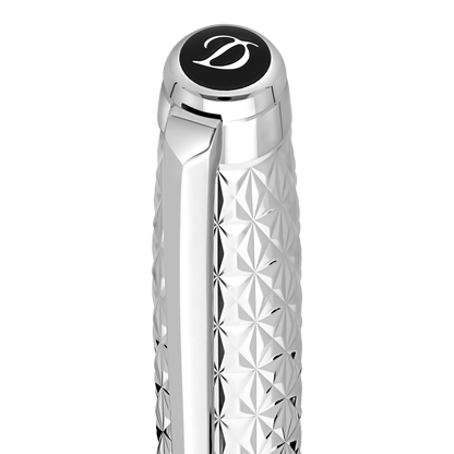 St Dupont Stylo Roller Ligne D Eternity Fire X, Palladium, Éd. Lim., Noir