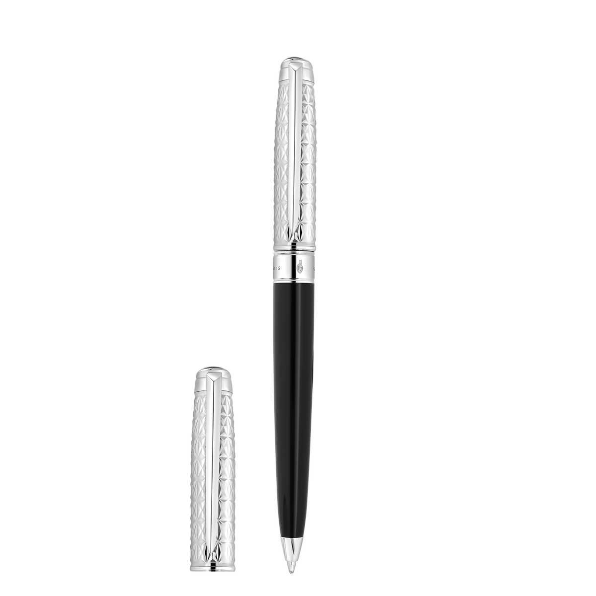 Penna a sfera ST Dupont Line D Eternity Fire X, palladio, ed. lim., nera