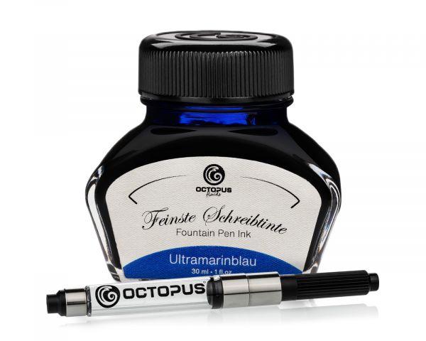 Inchiostro per penna stilografica Octopus Fluids Classic blu oltremare con convertitore