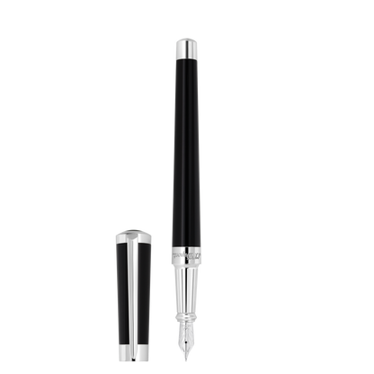 Penna stilografica ST Dupont Liberté, palladio, nero