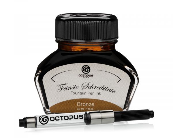Encre d'écriture Octopus Fluids Classic Encre Bronze avec convertisseur