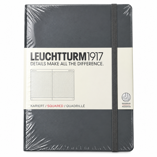 Leuchtturm 1917, Carnet, A5 quadrillé, couverture rigide, Anthracite