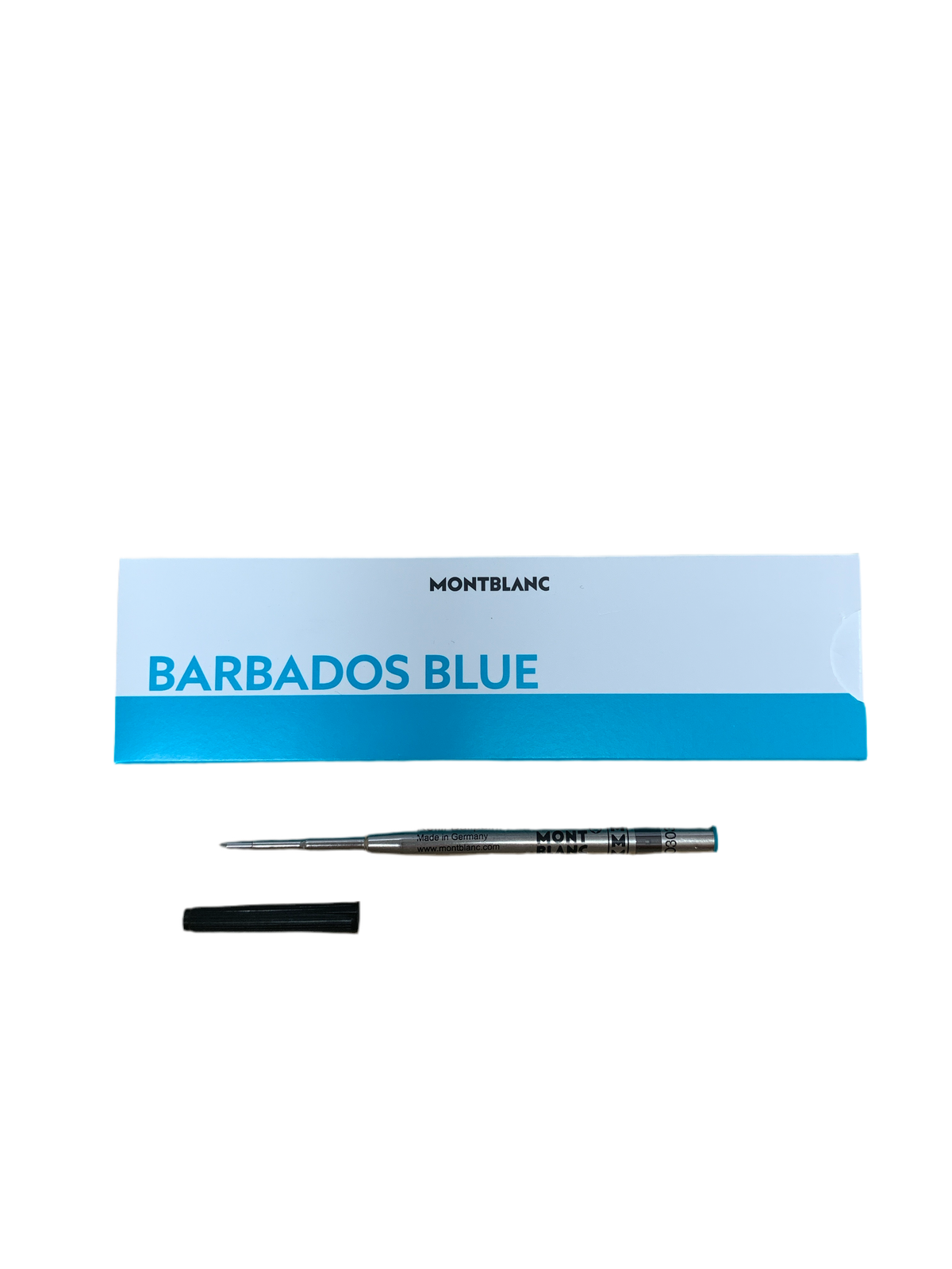 Montblanc, recharge stylo bille, bleu Barbade