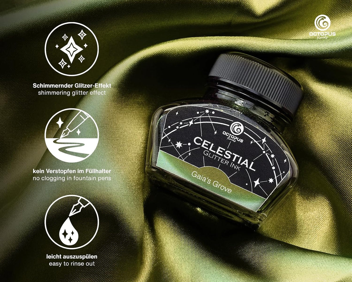 Octopus Fluids, encre pour stylo-plume Celestial, encre scintillante – Gaia’s Grove