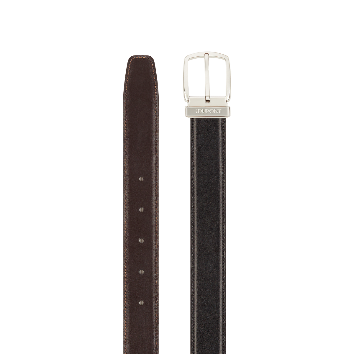 ST Dupont Accessoires Ceintures Line D, Palladium, Noir
