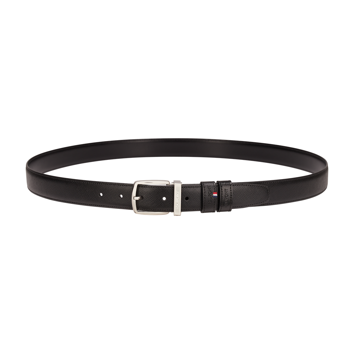 ST Dupont Accessories Line D Belts, Palladium, Schwarz