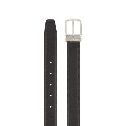 ST Dupont Accessories Line D Belts, Palladium, Schwarz