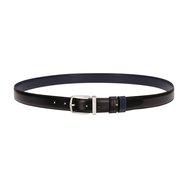 ST Dupont Accessories Line D Belts, Palladium, Schwarz