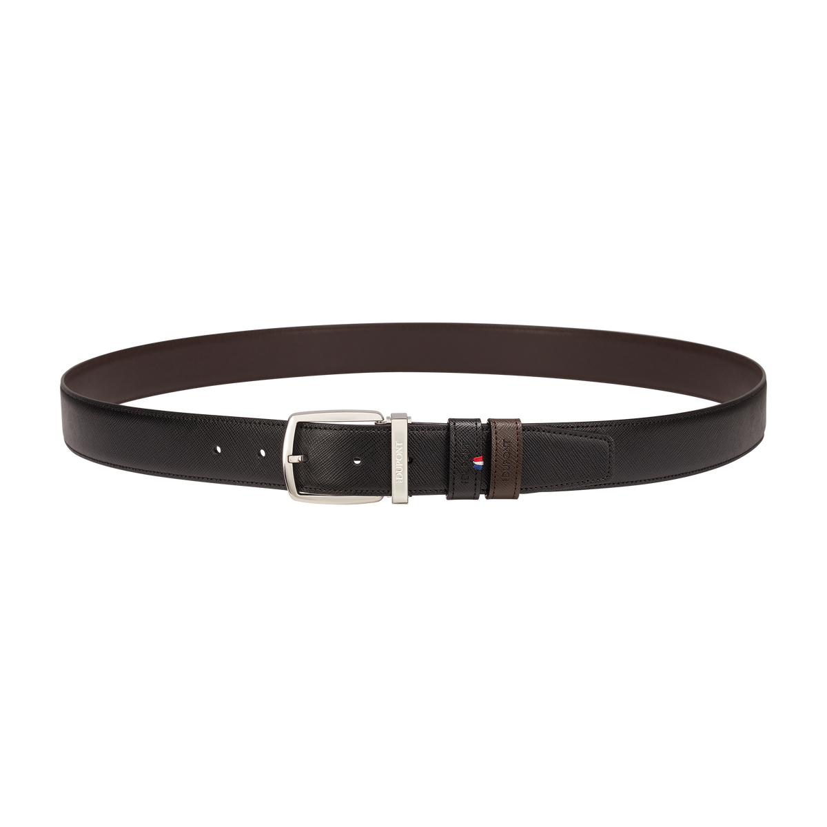 ST Dupont Accessories Line D Belts, Palladium, Schwarz