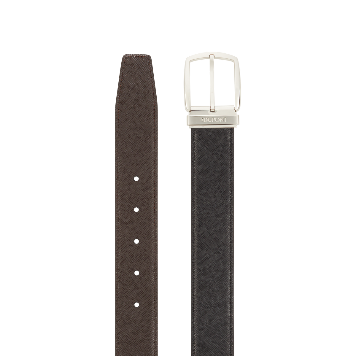 ST Dupont Accessories Line D Belts, Palladium, Schwarz