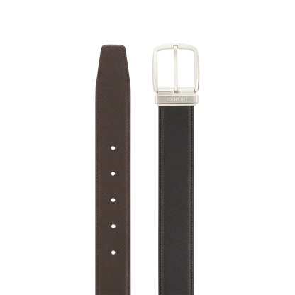 ST Dupont Accessories Line D Belts, Palladium, Schwarz