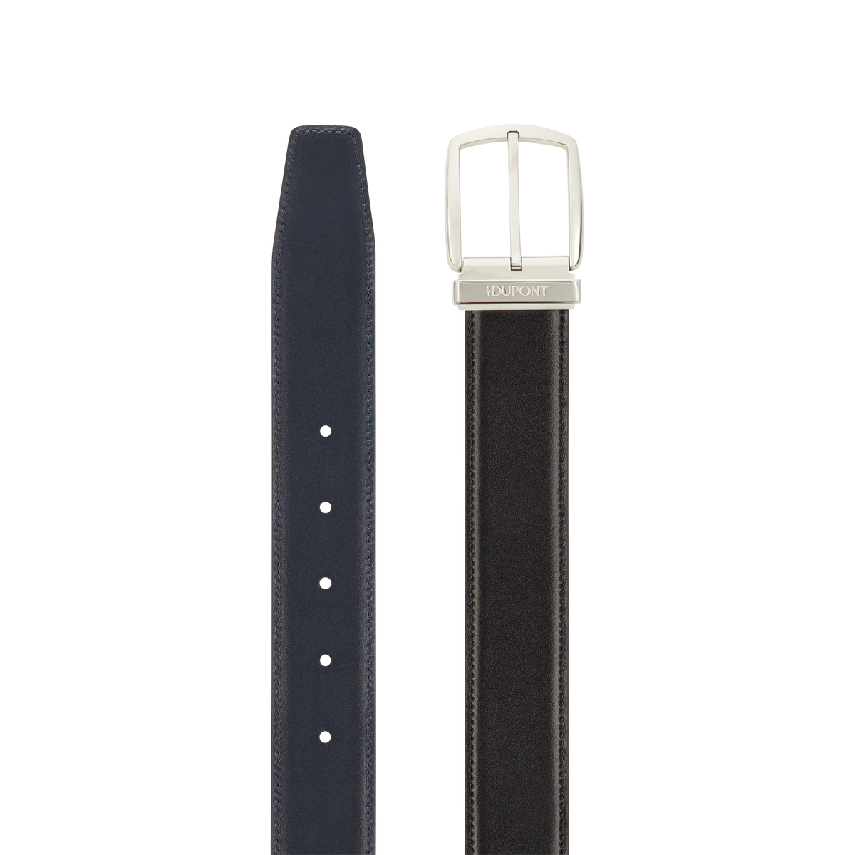ST Dupont Accessories Line D Belts, Palladium, Schwarz
