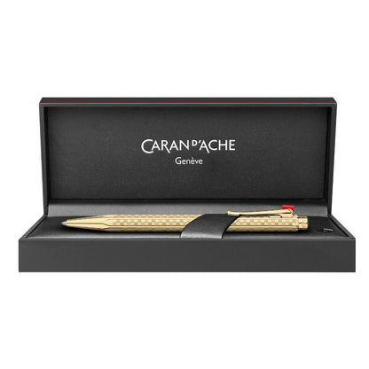 Caran d'Ache, stylo bille Ecridor Damier, Or