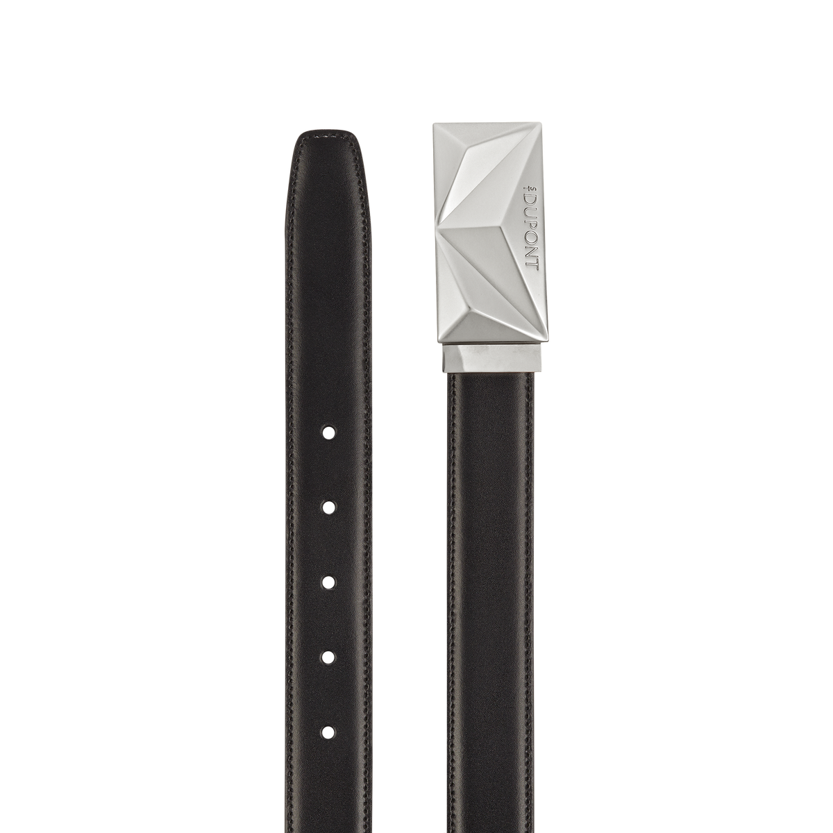 ST Dupont Accessories Apex Belts, Palladium, Schwarz