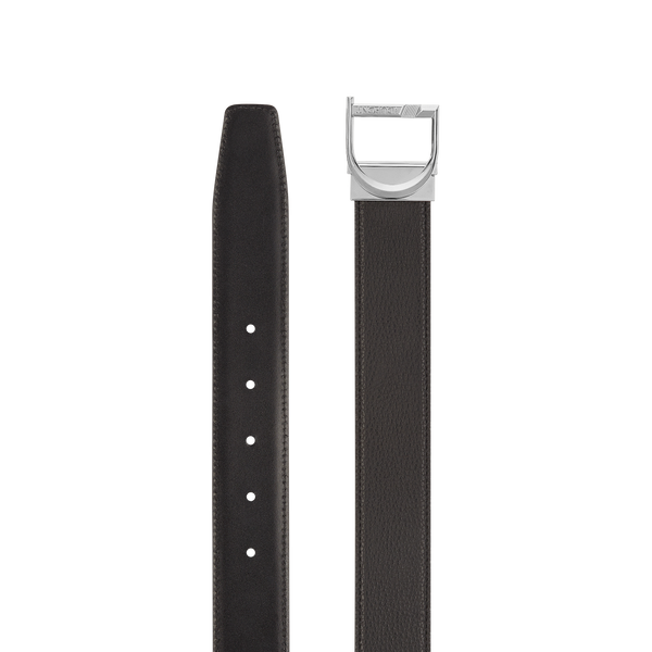 Cinture con logo D ST Dupont, palladio, nero