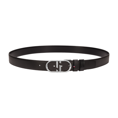 Cinture con logo D ST Dupont, palladio, nero