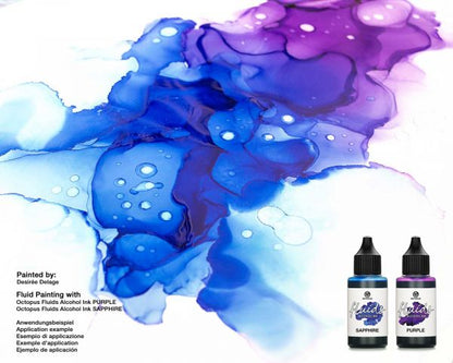 Octopus Fluids Alkoholtinte Alcohol Ink Blue Sapphire blau