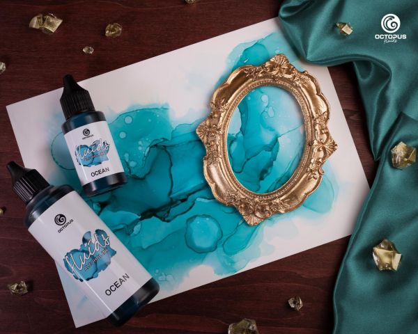Encre à alcool Octopus Fluids Bleu océan 100 ml