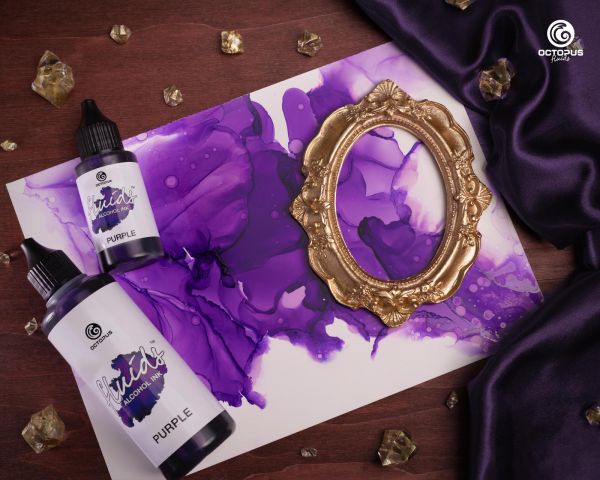 Octopus Fluids Alkoholtinte für Fluid Art/Resin Octopus Fluids Alcohol Inks Basic Purple Violett 100 ml