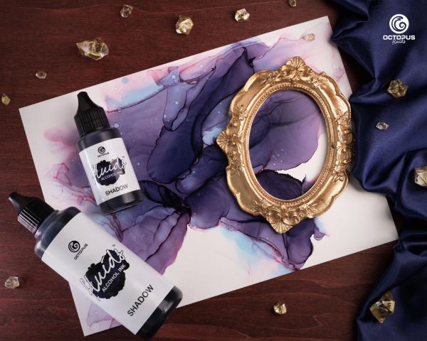 Octopus Fluids Alkoholtinte Octopus Fluids Alcohol Inks (Basic) Shadow – grau-blau, 100 ml