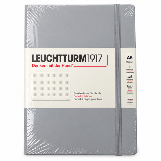 Leuchtturm 1917, carnet A5 pointillé, couverture rigide, Light Grey