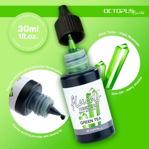 Octopus Fluids Resin Ink TÈ VERDE verde trasparente