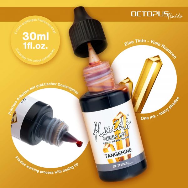 Octopus Fluids Resin Ink Resin Ink TANGERINE orange transparent