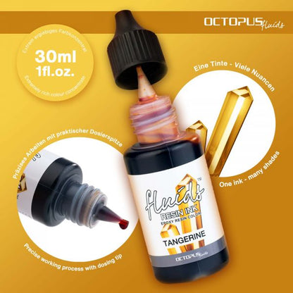 Octopus Fluids Resin Ink Resin Ink TANGERINE orange transparent
