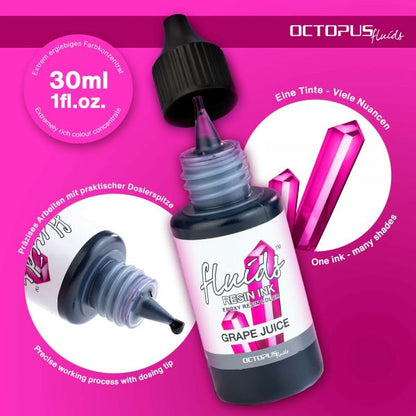 Octopus Fluids Resin Ink GRAPE JUICE Violetto trasparente