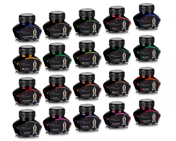 Inchiostro per penna stilografica Cleo Skribent, flacone in vetro da 30 ml