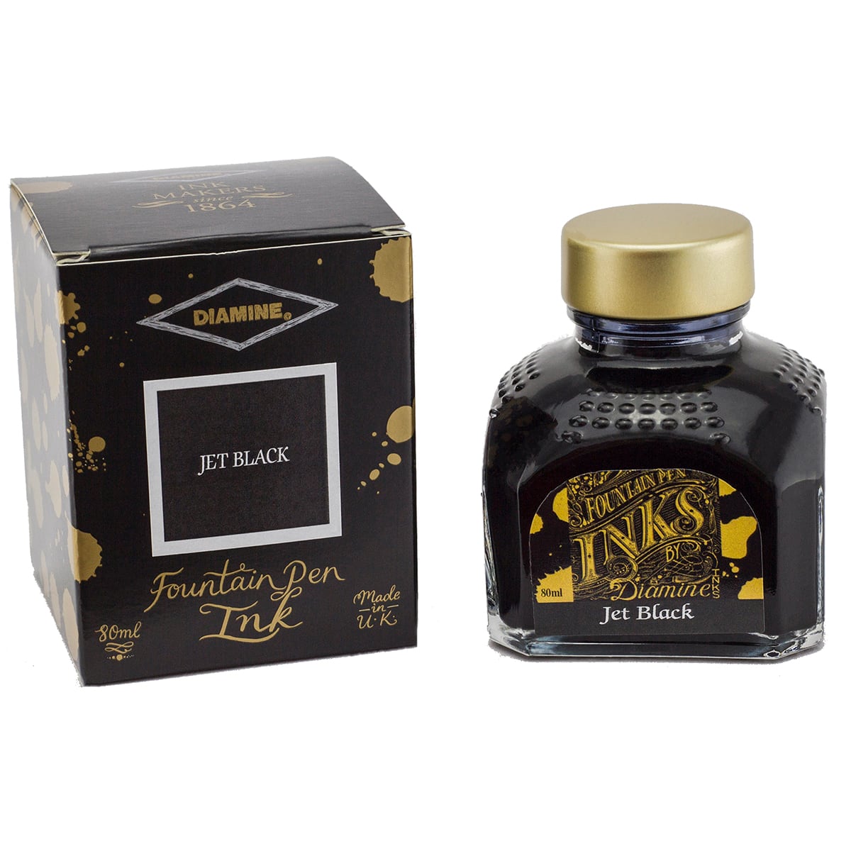 Diamine, Tintenprobe, Regular, Jet Black, 5ml
