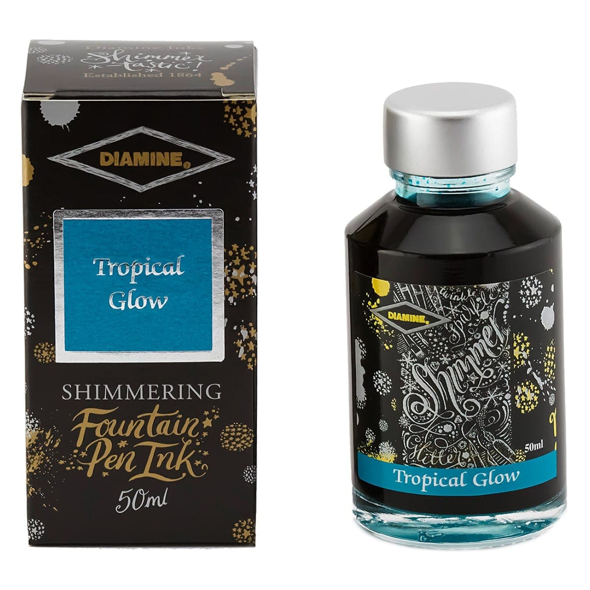 Diamine, campione d'inchiostro, Shimmering, Tropical Glow, 5ml