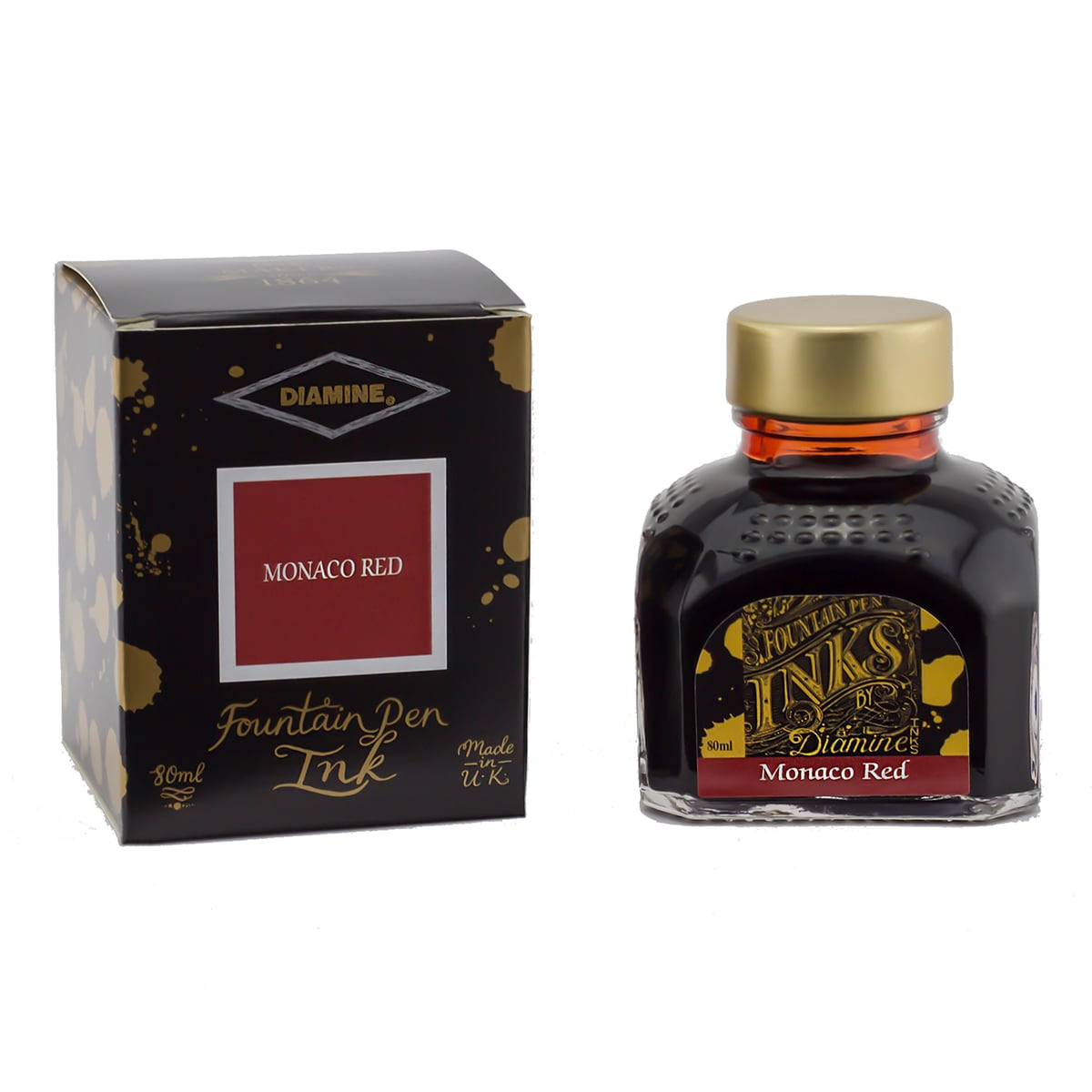 Campione d'inchiostro Penoblo, Diamine Regular, Monaco Red