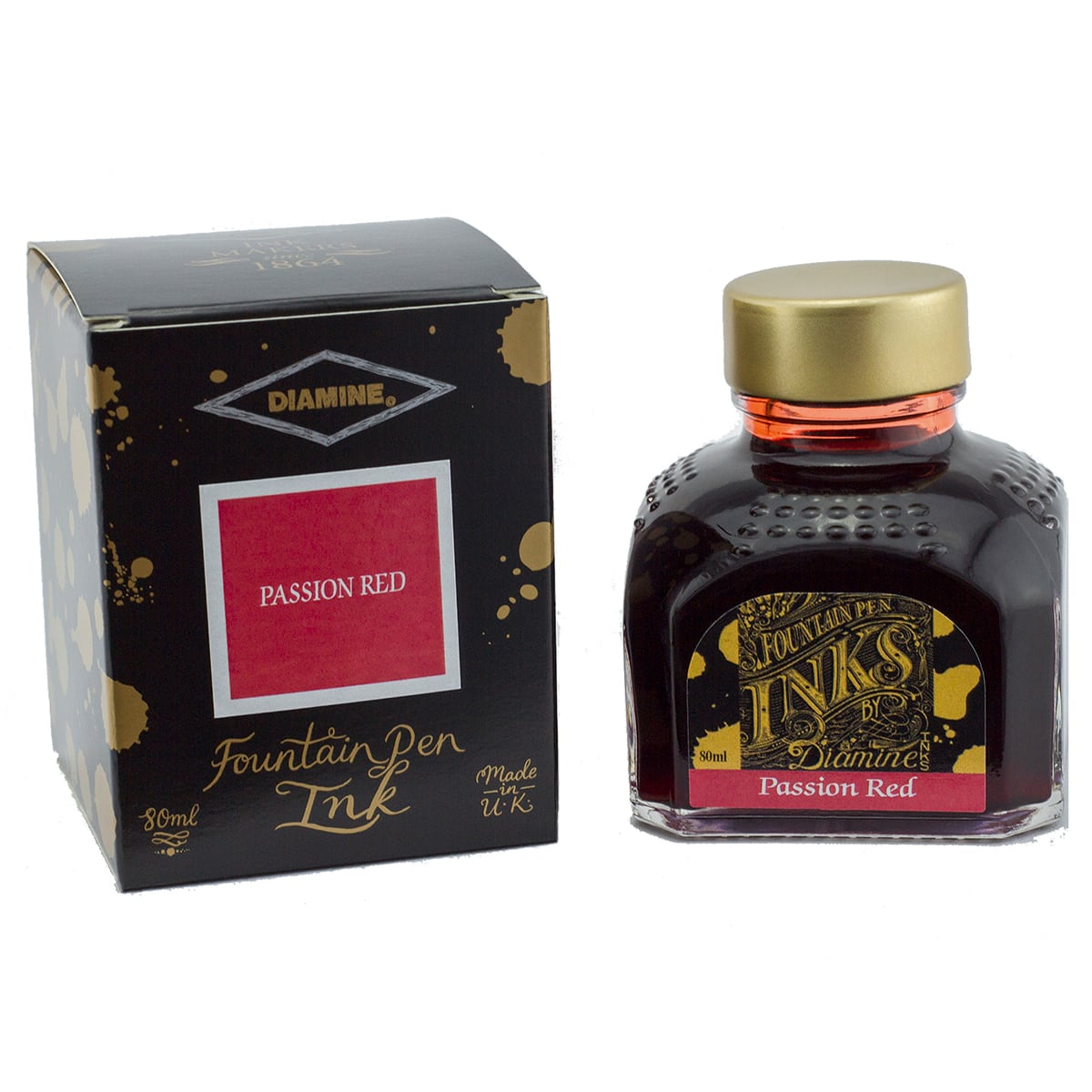 Diamine, Tintenprobe, Regular, Passion Red, 5ml