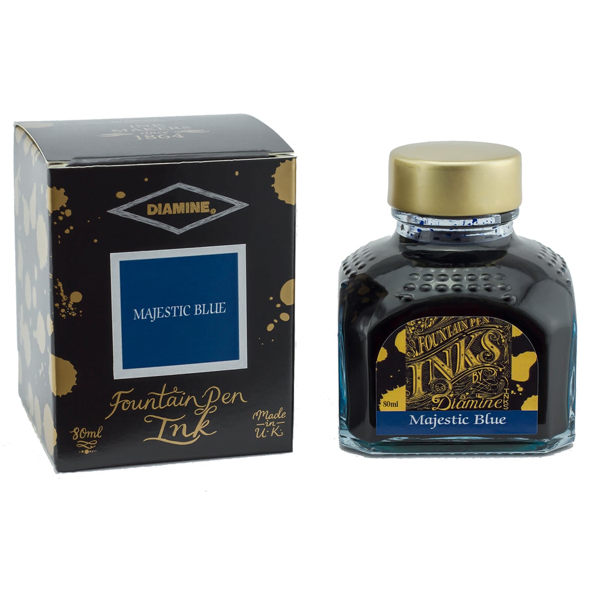 Campione di inchiostro Penoblo, Diamine Regular, Majestic Blue