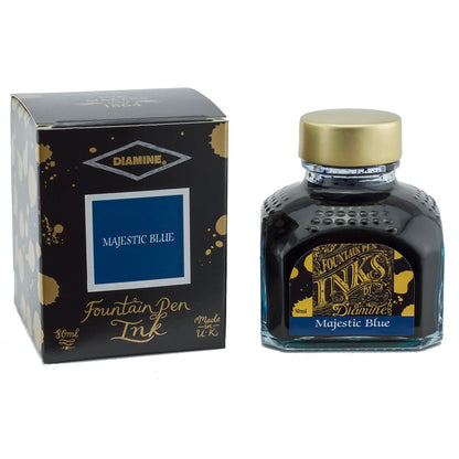 Campione di inchiostro Penoblo, Diamine Regular, Majestic Blue