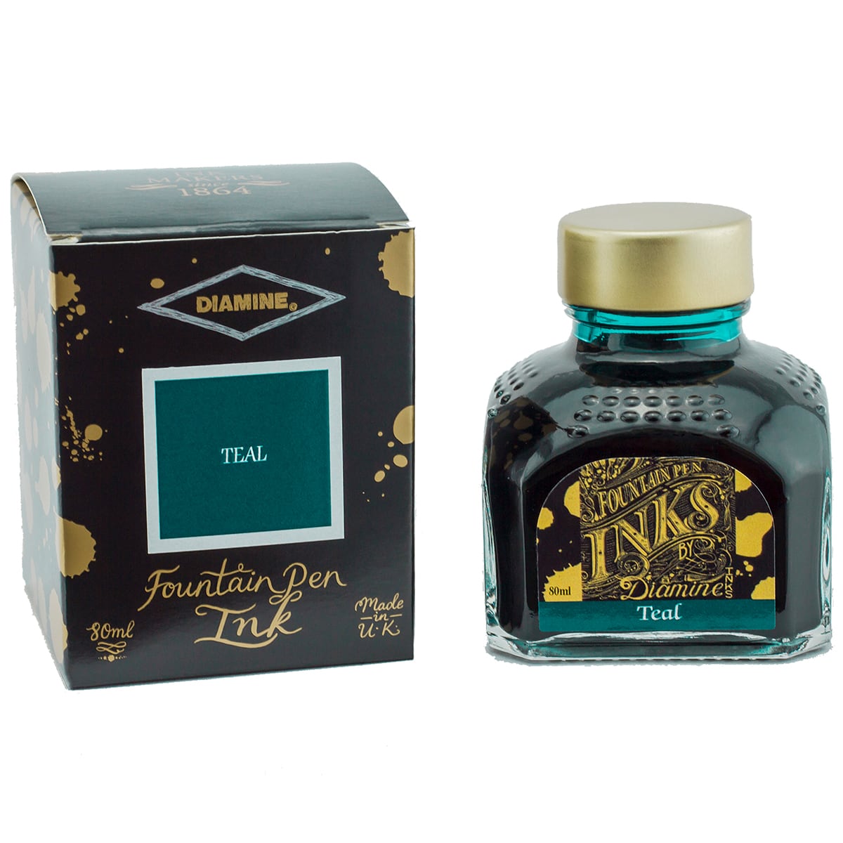 Échantillon d'encre Penoblo, Diamine Regular, Teal