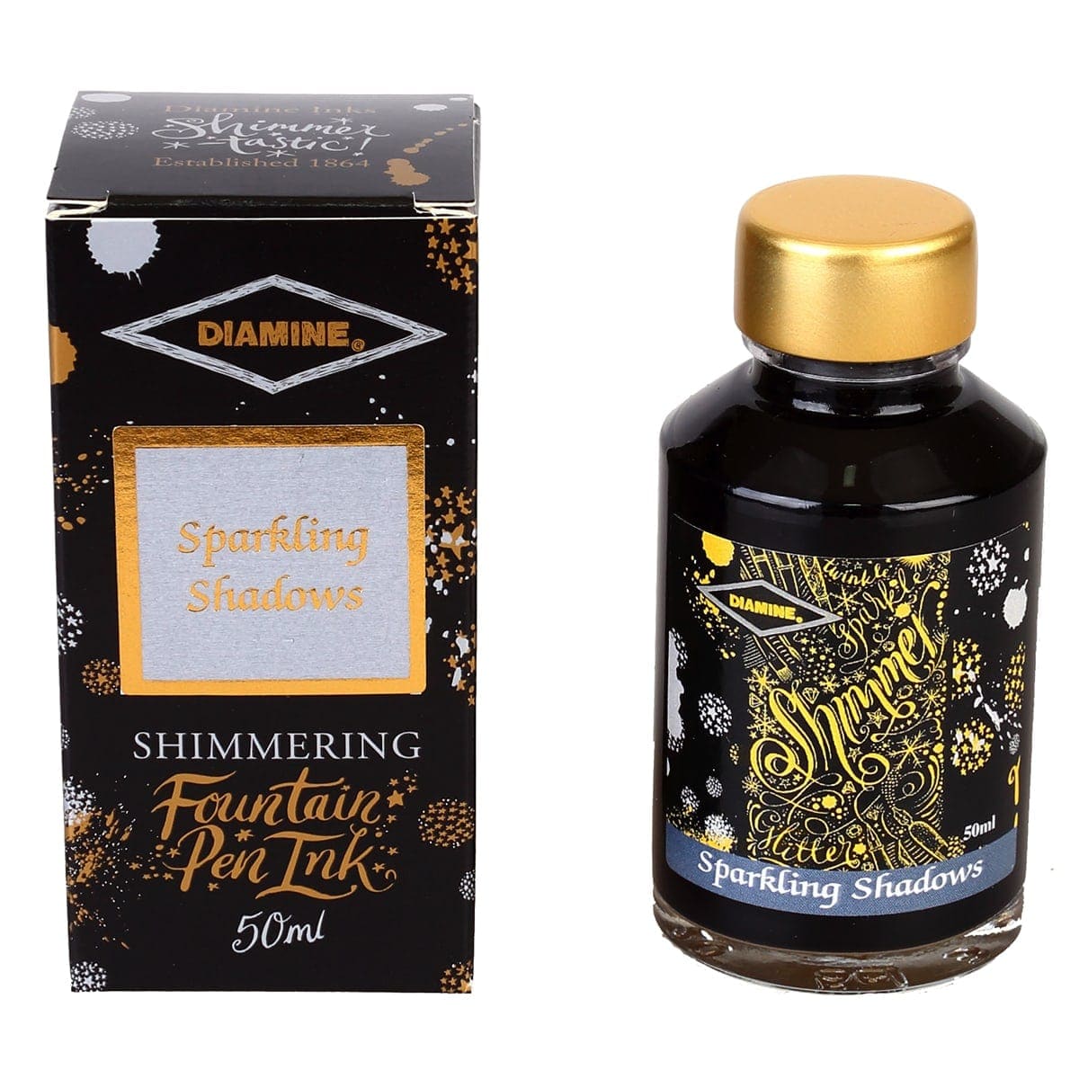 Diamine, Échantillon d'encre, Shimmering, Sparkling Shadows, 5ml