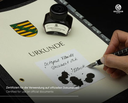 Octopus Fluids Document Inks Noir Certifié DIN ISO 12757-2