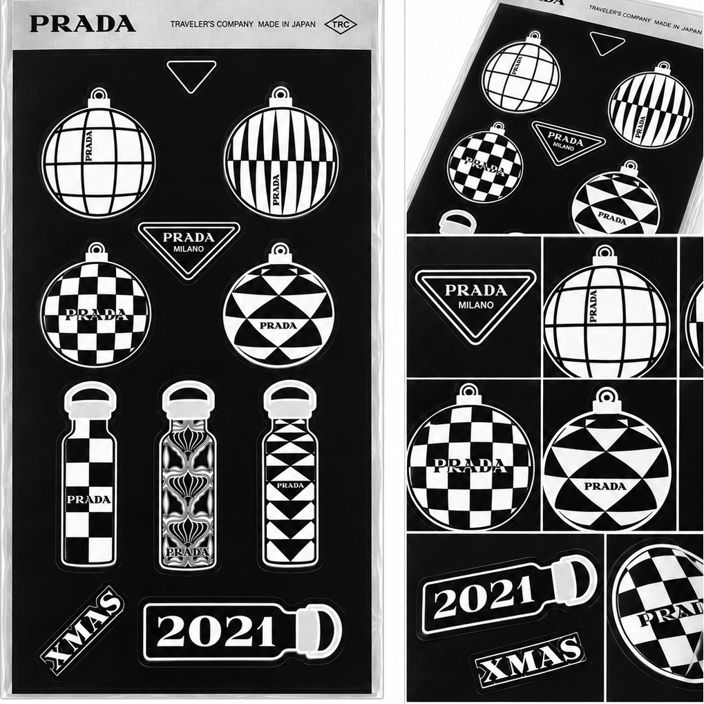 PRADA Oggetti da Scrivania, Stickers, Sticker-Set für Schreibtisch-Accessoires