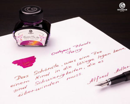 Octopus Fluids Encre pour Stylo Plume Collection Sheen Ink Fairy Violet