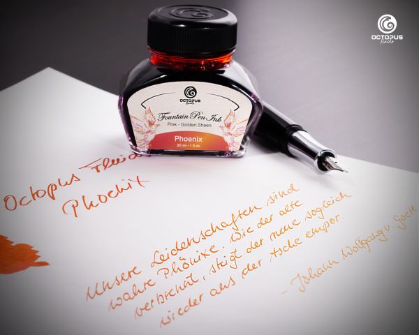 Encre pour stylo plume Octopus Fluids Sheen Ink Phoenix Orange