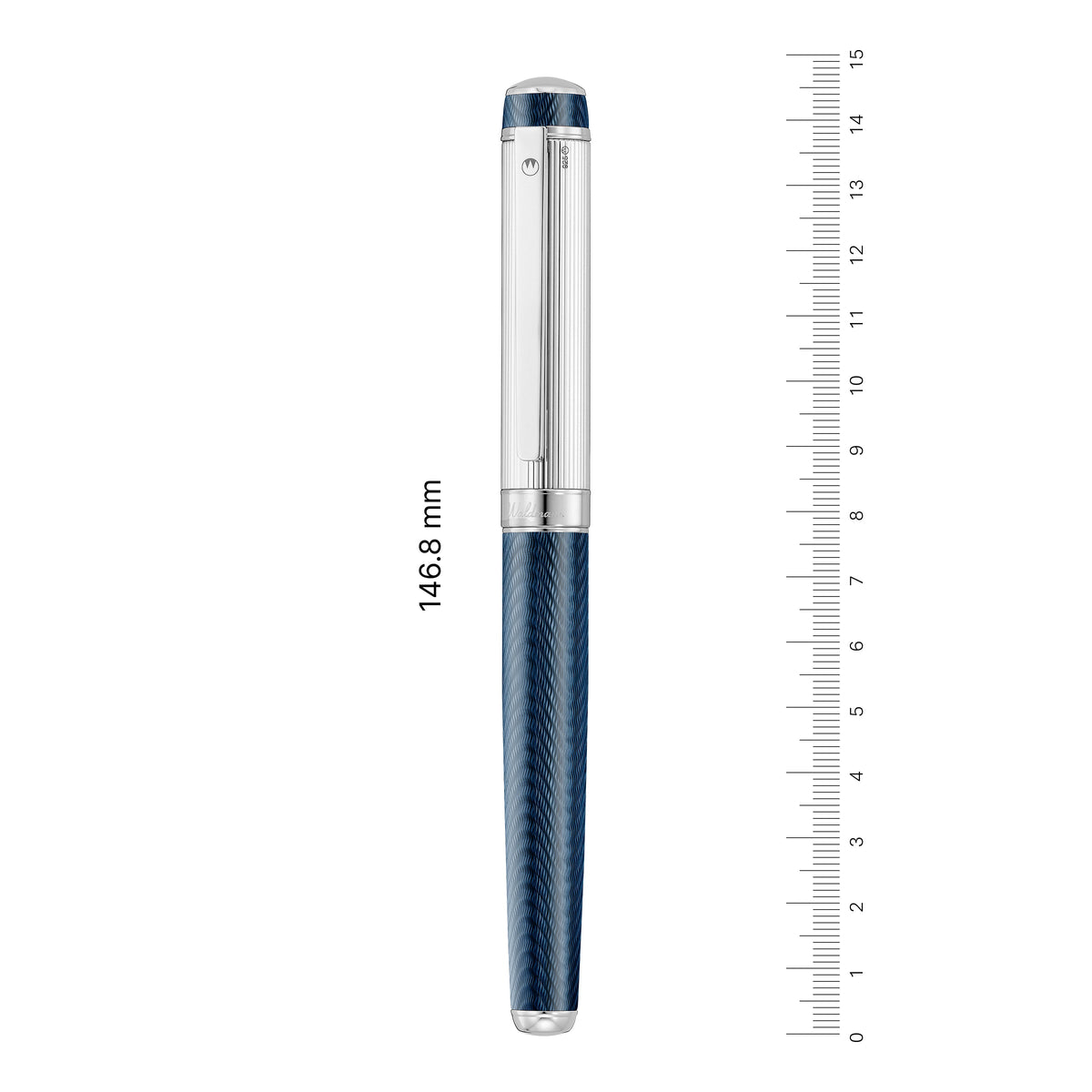 Waldmann, stylo-plume, Grandeur 18 carats, Bleu Océan