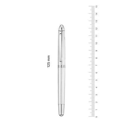 Waldmann, stylo de poche, lignes, plume 18K, argent