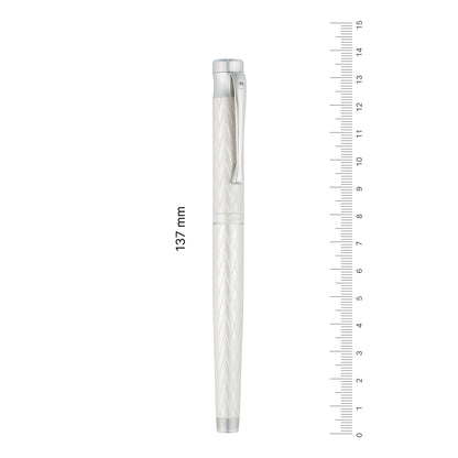 Penna stilografica Waldmann Aura Day, argento, argento satinato