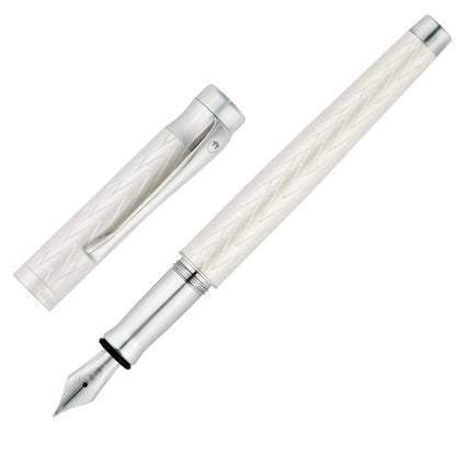 Penna stilografica Waldmann Aura Day, argento, argento satinato