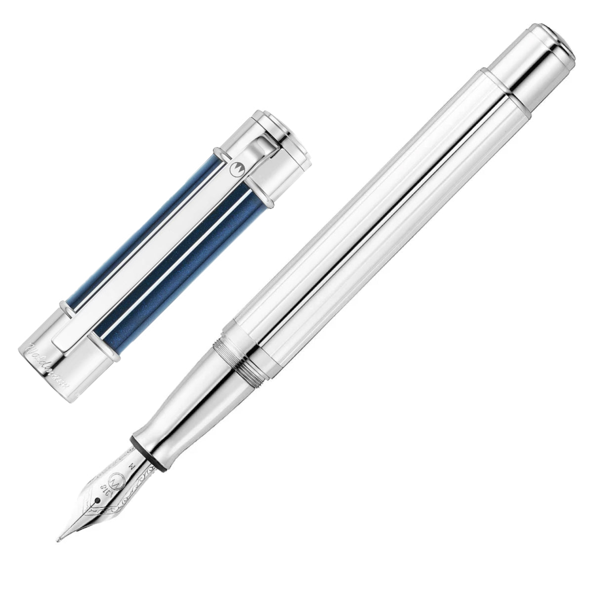 Waldmann, penna stilografica Commander 23, tratto largo, blu notte