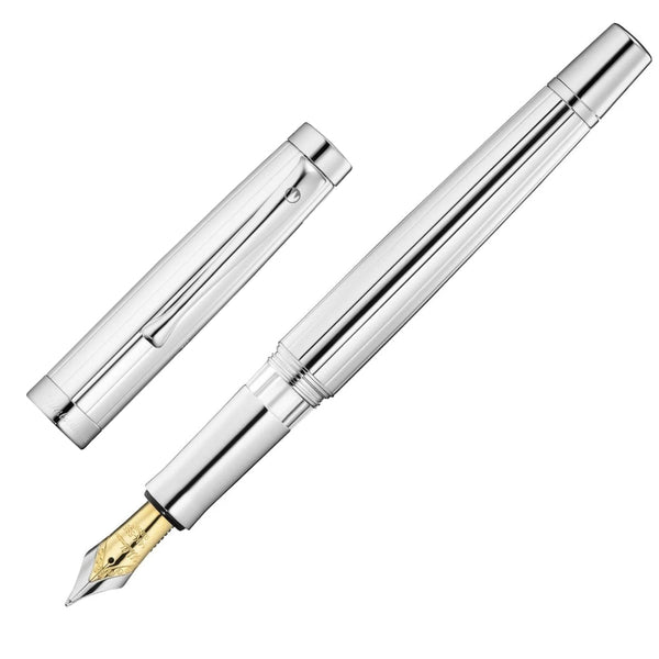 Waldmann, Stylo Manager, Lignes, Plume 18K, argent