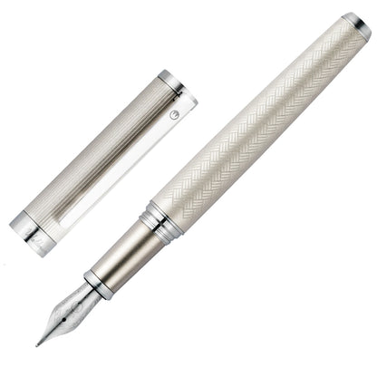 Penna stilografica Waldmann Nova argento, satinata
